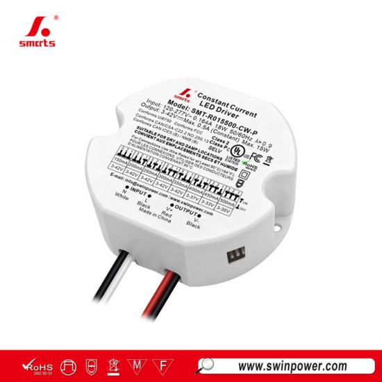 120-277vac Stable Light 15W Constant Current Round LED Driver for led lighting -Swin Power