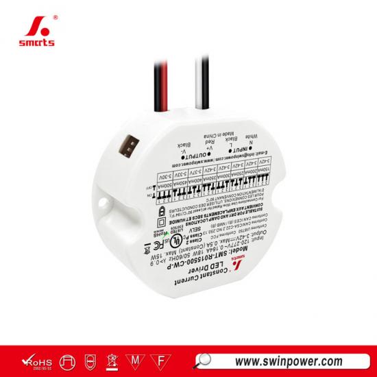 120-277vac Stable Light 15W Constant Current Round LED Driver for led lighting