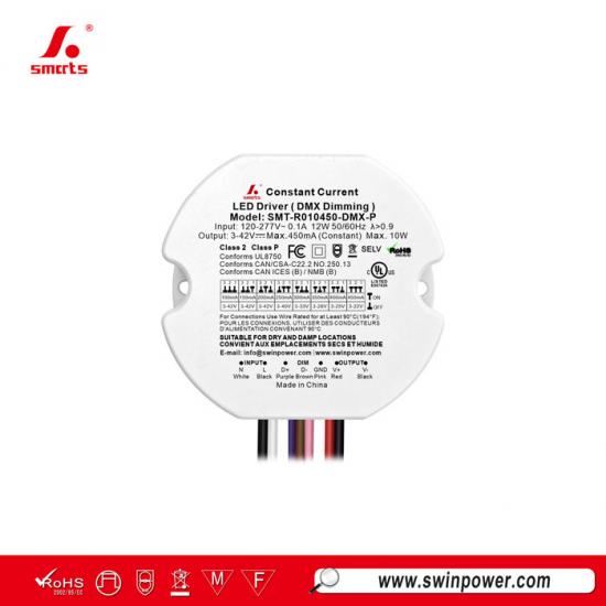 15W DMX512 Dimmable Constant Current Round LED Driver for led lighting