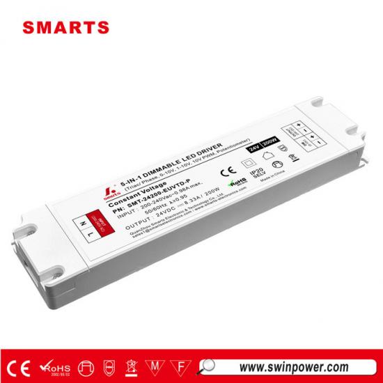 200w dimmable constant voltage led driver